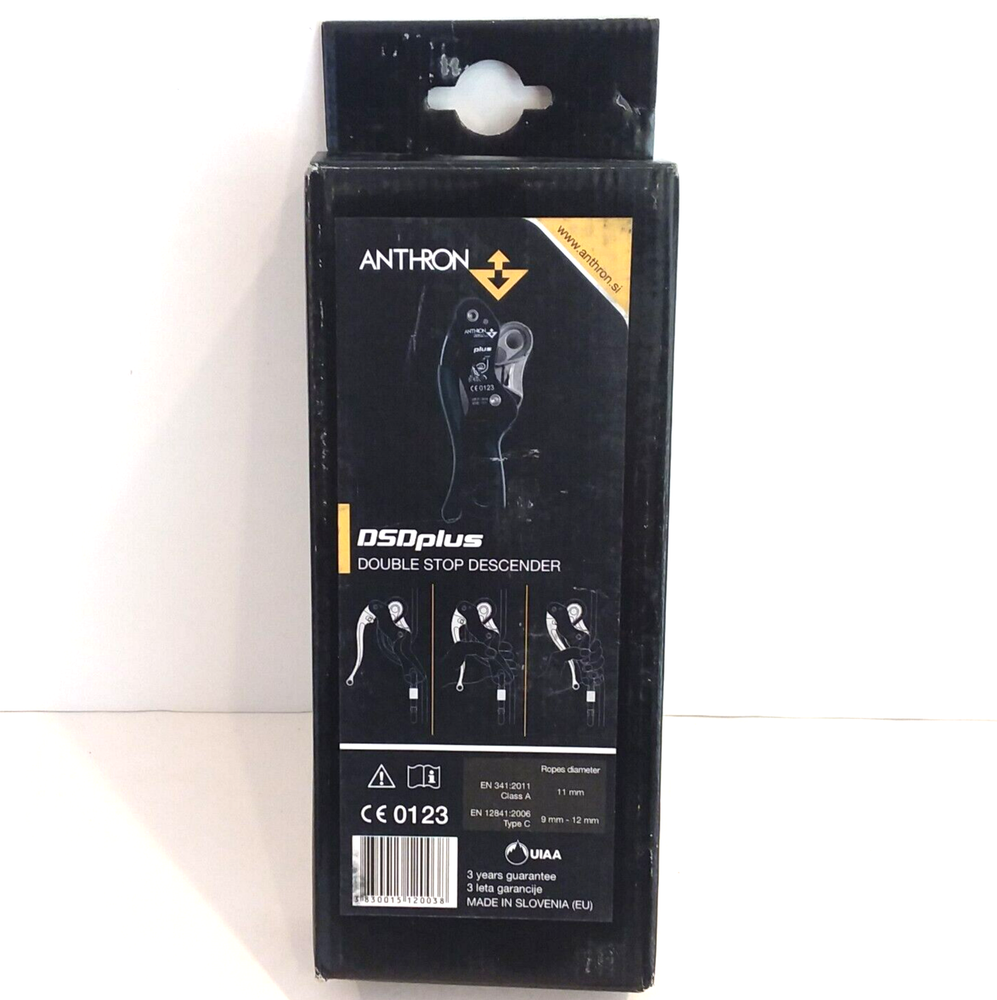 MSA SDSD25 Anthron DSDplus Double Stop Descender Fall Protection BLACK NEW