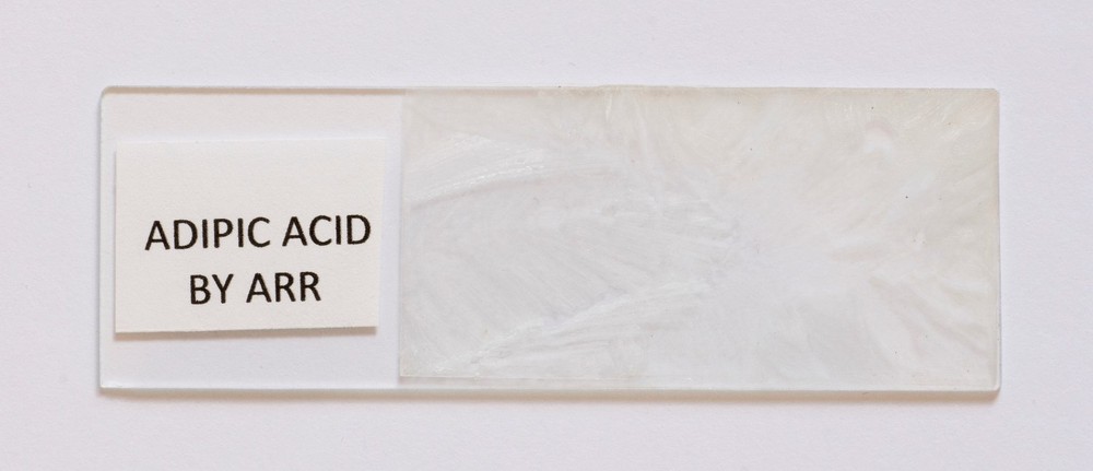 Microscope slide for polarization, Adipic Acid