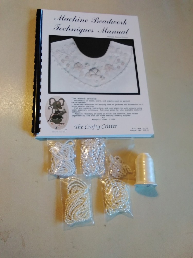 Machine Beadwork Techniques Manual The Crafty Critter Revised 2nd Edition Plus 5