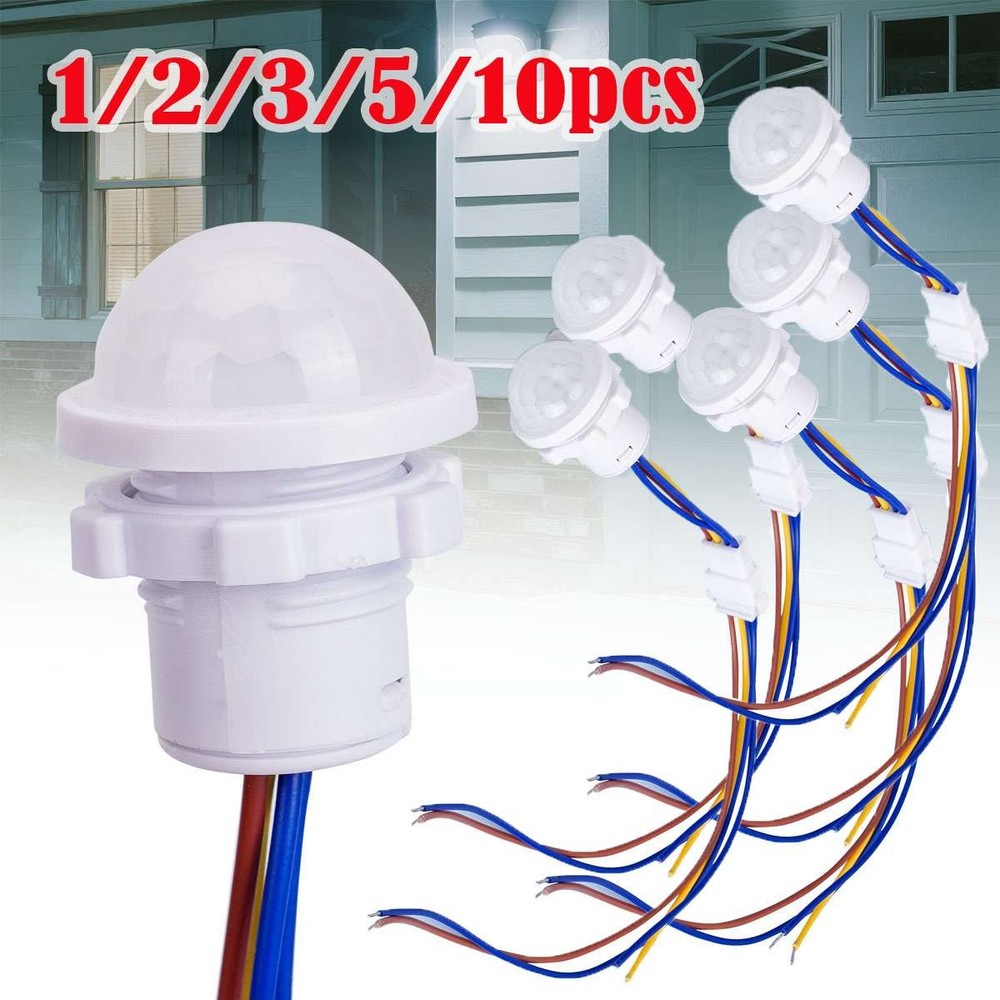 5pc PIR Infrared Motion Sensor Detector 110V Smart Switch Light Lamp Switch Auto