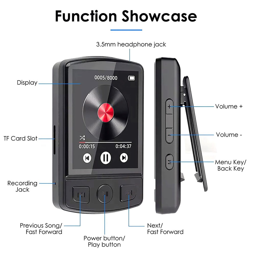 Multi-function MP3 Player Music/Video Playback Voice Recording E-book Reading