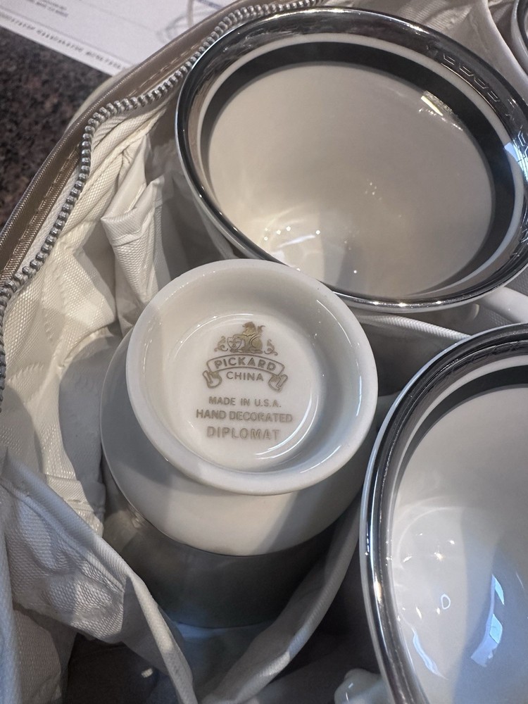 Pickard China- Pattern DIPLOMAT 12 Complete Place Setting