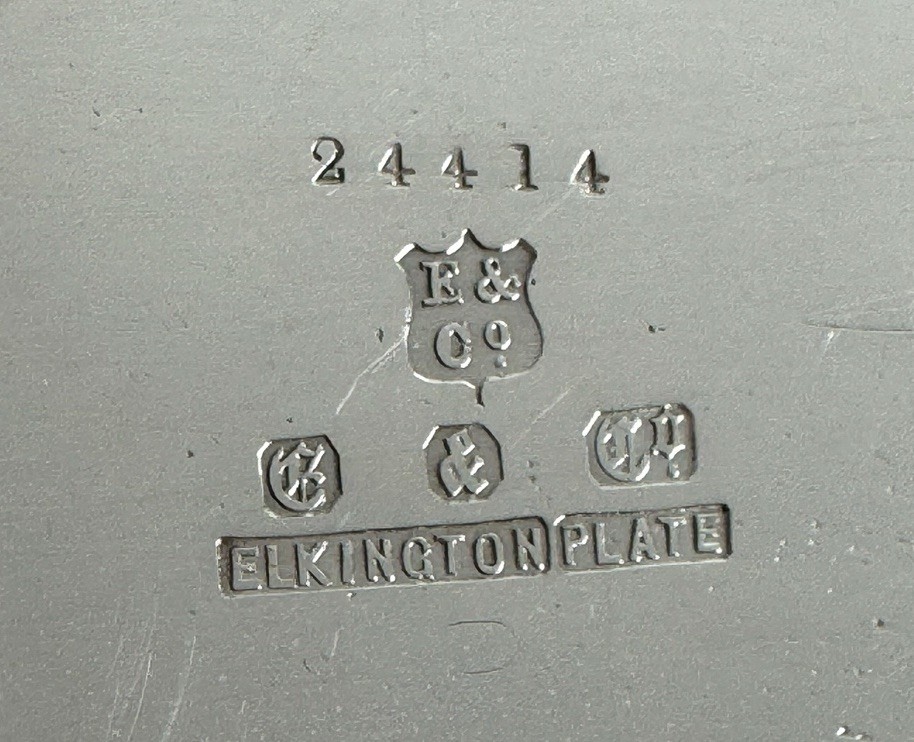 Antique Elkington Silver Plate Salver Tray