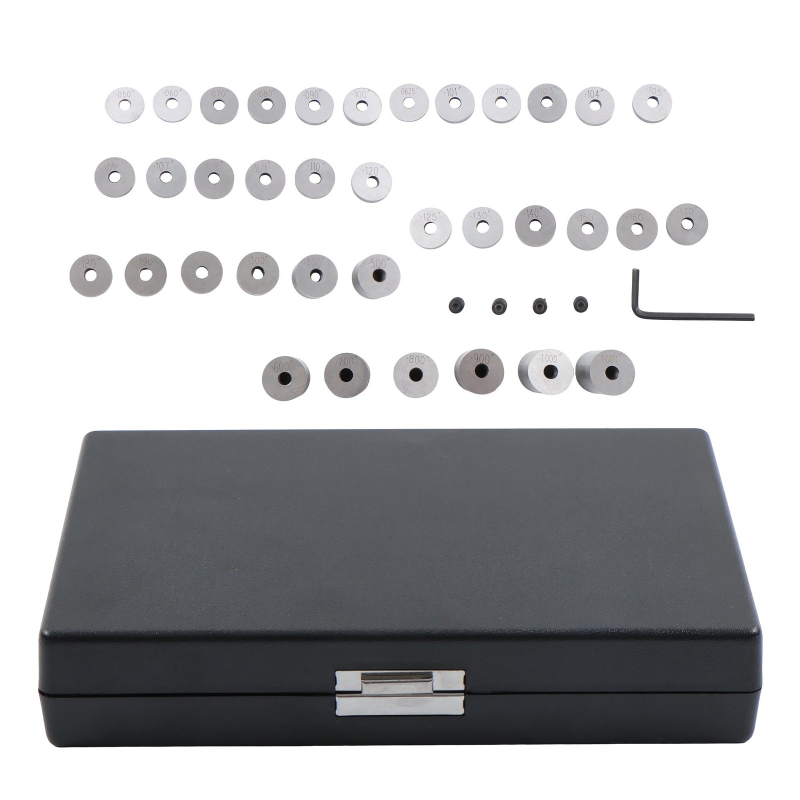 Versatile 36pc Steel Round Gage Block Kit for Technical Measuring