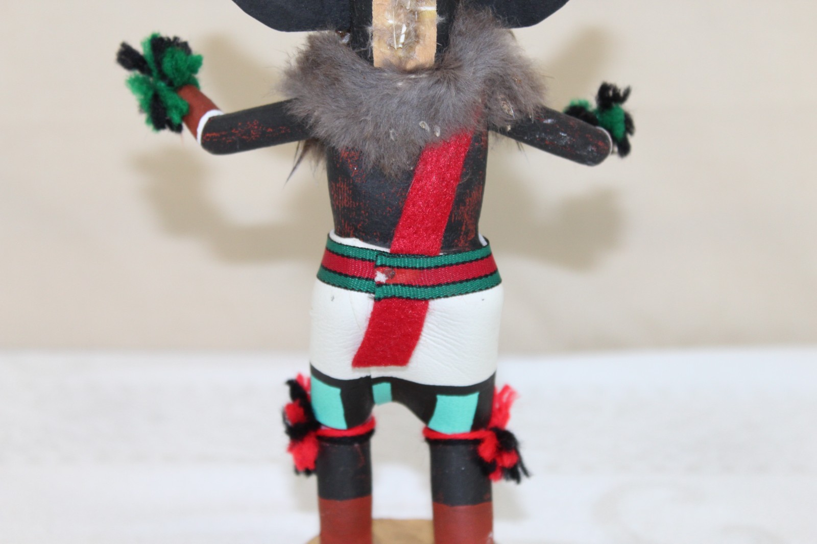 Vintage Hopi Pueblo 7.25" Kachina Doll "Broad Face" Signed C. King
