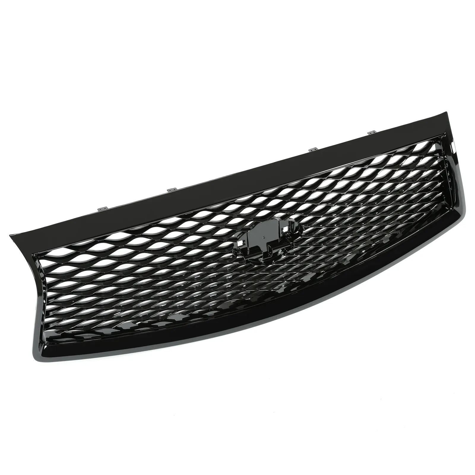 For Infiniti Q50 2014-2016 2017 Front Bumper Upper Grille Gloss Black Grill JDM