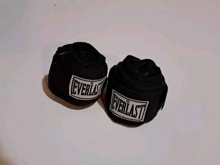 Everlast Boxing Glove Hand Wraps Solid Black