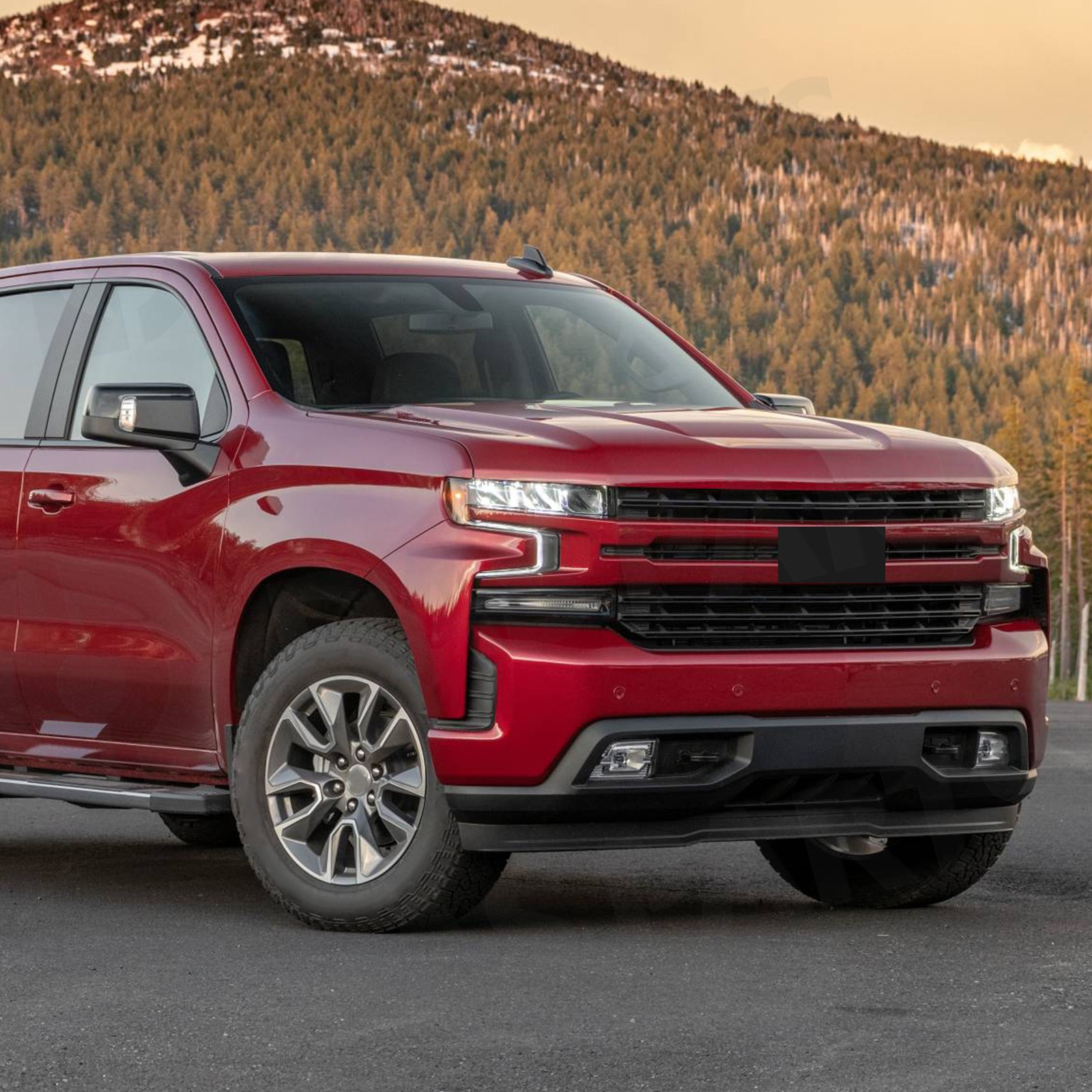 For 2019-2021 Silverado 1500 Front Bumper Cover Lower Valance W/LED Fog Lights