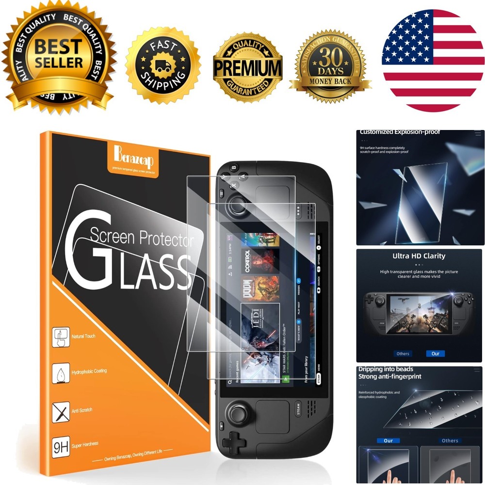 Ultra Thin 2 Pack Steam Deck Screen Protectors - Waterproof & Scratch Resistant