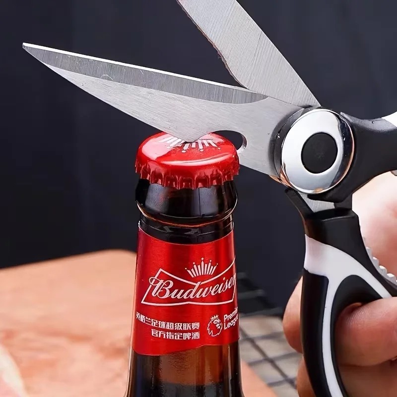 Multifunctional stainless kitchen scissors for fish, veggies, meat bones