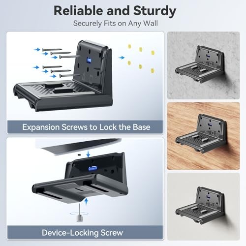Wall Mount Kit for PS5, Slim & Pro - Floating Shelf with Controller Holder & Hea