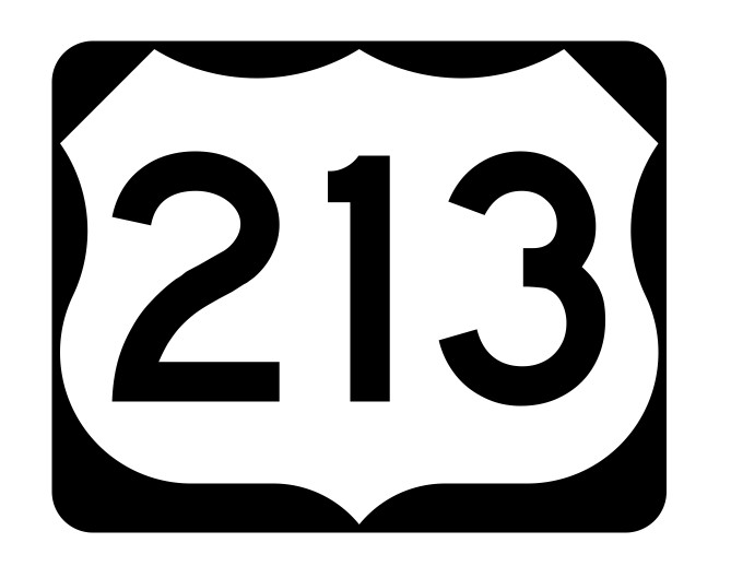 US Route 213 Sticker Decal
