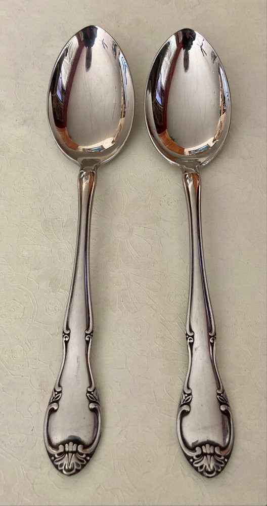 Gorhamcraft MUSETTE 2 Large Solid Serving Spoons