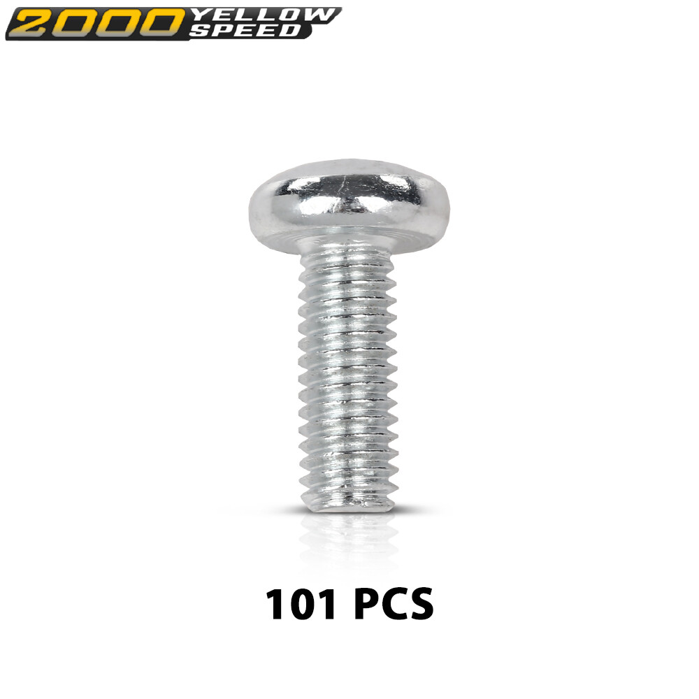 Fit For Toyota / Honda / Lexus - 100 Per Bag Silver License Plate Screws
