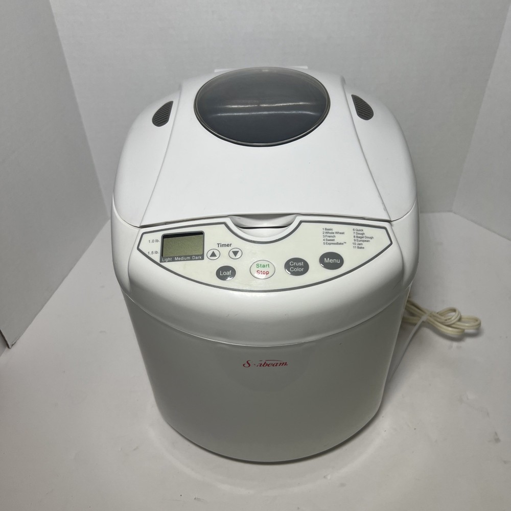 Sunbeam Bread Maker Machine Model # 5890- Makes 1-1.5 Lbs Tested