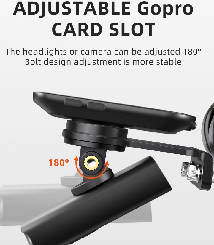 Bike Computer Mount Out-Front, Bicycle, Handlebar Mount Headlight Camera