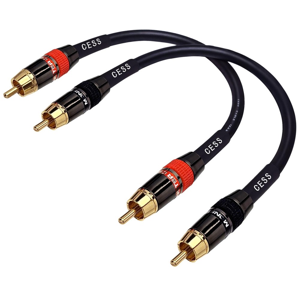 12 Gauge RCA Audio Patch Cable, 1 Foot