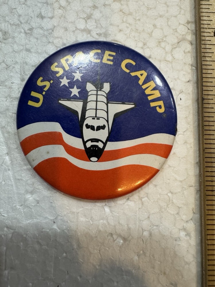 Vintage NASA Space Shuttle Button - U.S. Space Camp