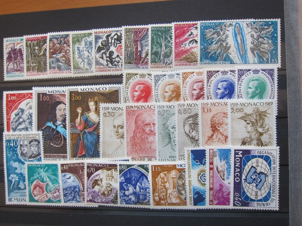 Monaco, 1969 Colection, 32 stamps, MNH