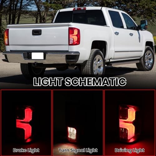 LED Tail Light Assembly Compatible with Chevy Silverado Passenger Right Side