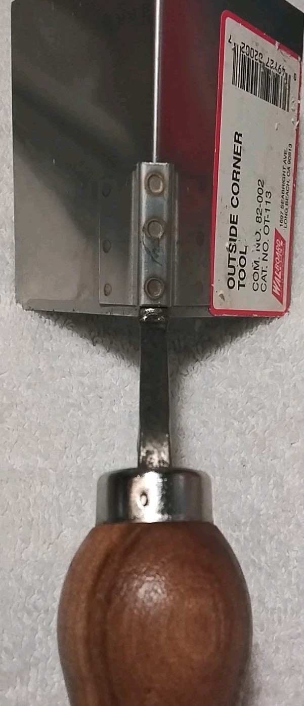 WALL-BOARD TOOLS 82-002 2-1/4"×4-1/8" STAINLESS STEEL WOOD HANDLE 90° FINISH USA