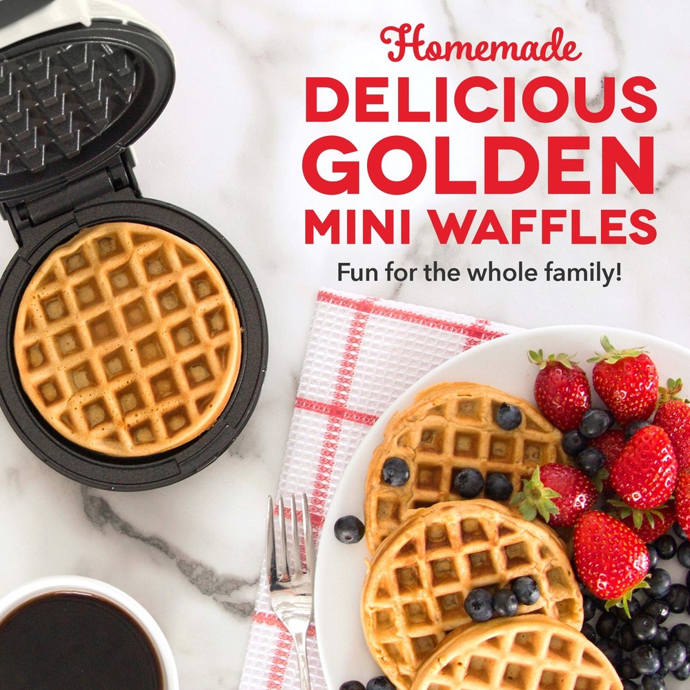 DASH My Pint Ice Cream Maker + Mini Waffle Maker, White