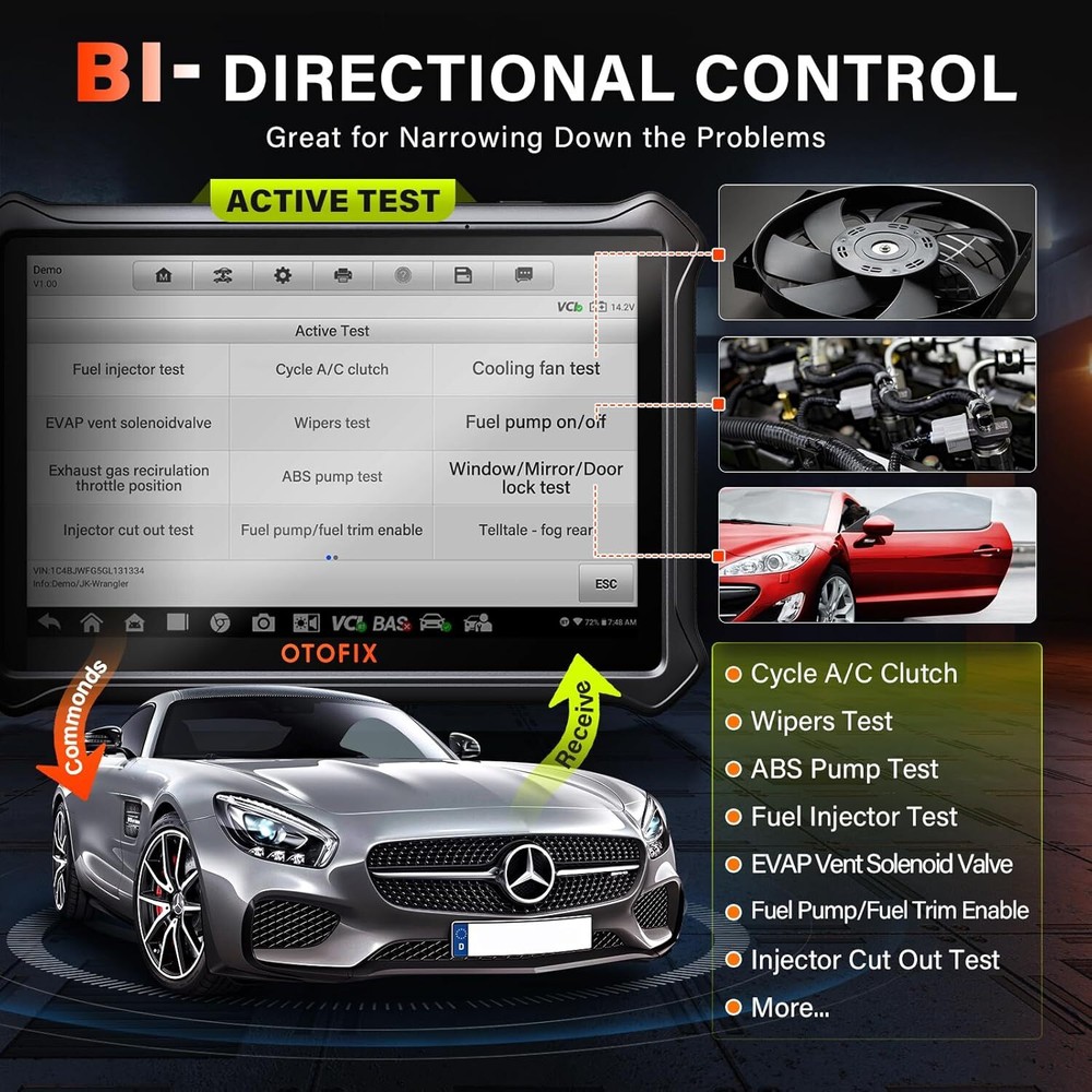 2025 OTOFIX D1 Auto Full System Diagnostic Scanner Bidirectional Key Coding TPMS