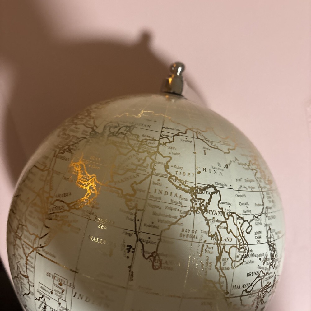 World Map Globe Ornament Table Top Globe Missing Stand