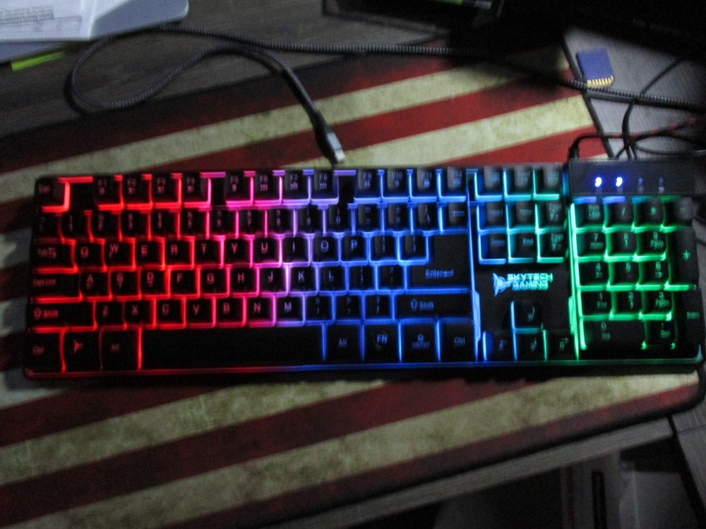 Skytech Gaming K-1000 USB Rainbow Backlight Gaming Keyboard - New