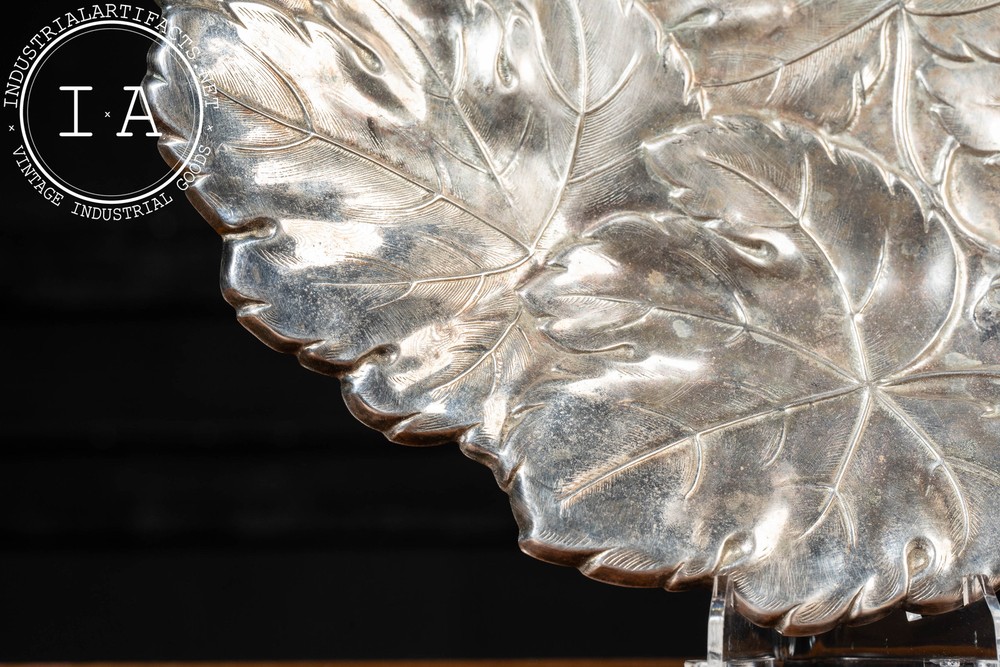 Vintage Gorham Silverplate Grape Leaf Plate
