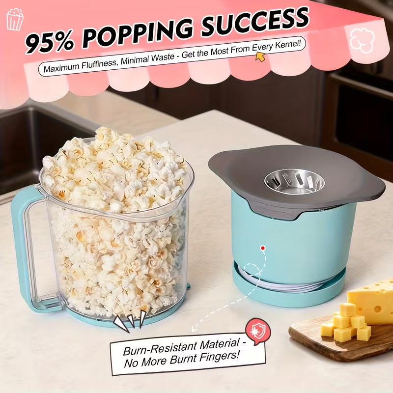 8-Cup Capacity Blue Air Popcorn Maker