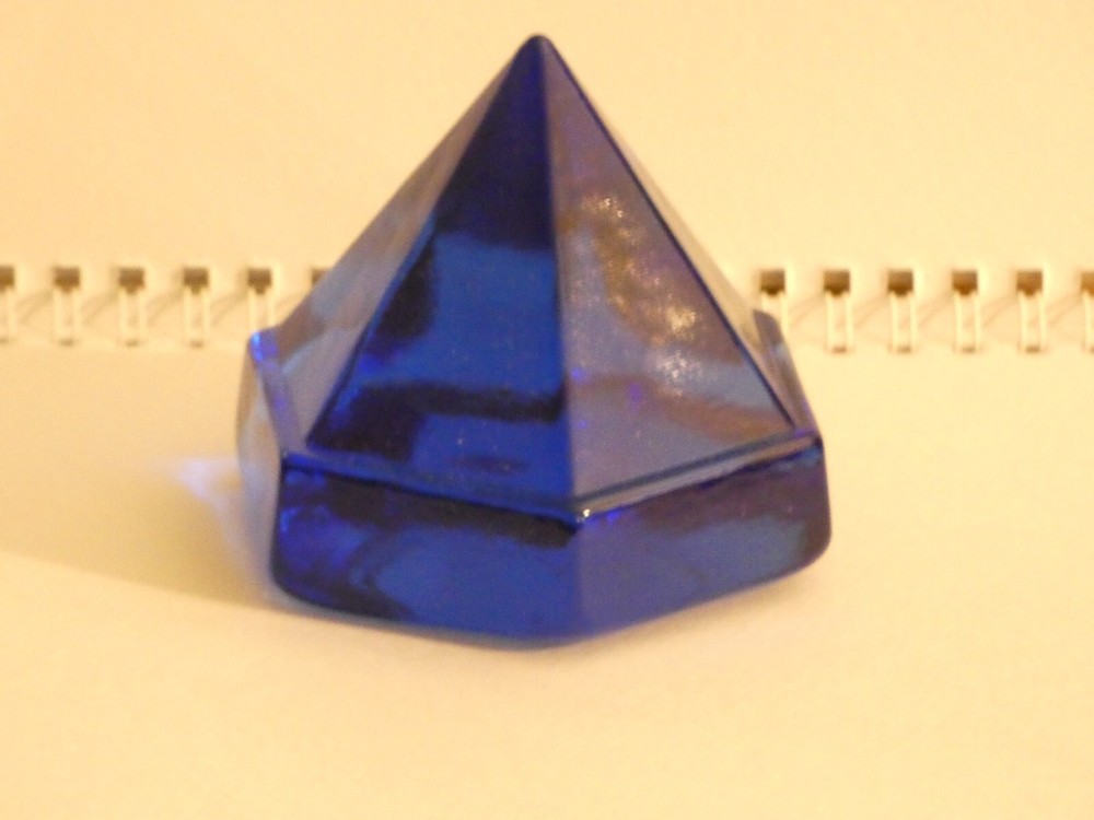 SHIP's  DECK  PRISM   small Dark Blue Prism  3 X 3