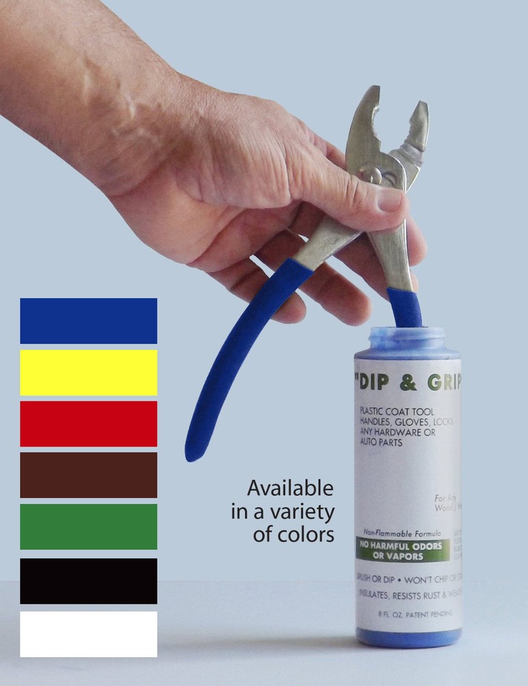 Dip and Grip Rubberized Plastic Coating (White) 8 fl. oz.