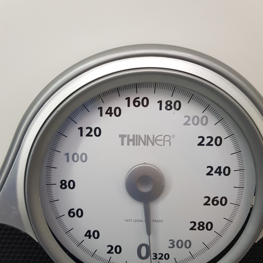 Thinner Extra-Large Dial Analog Precision Bathroom Scale, Body Weight 330 lb