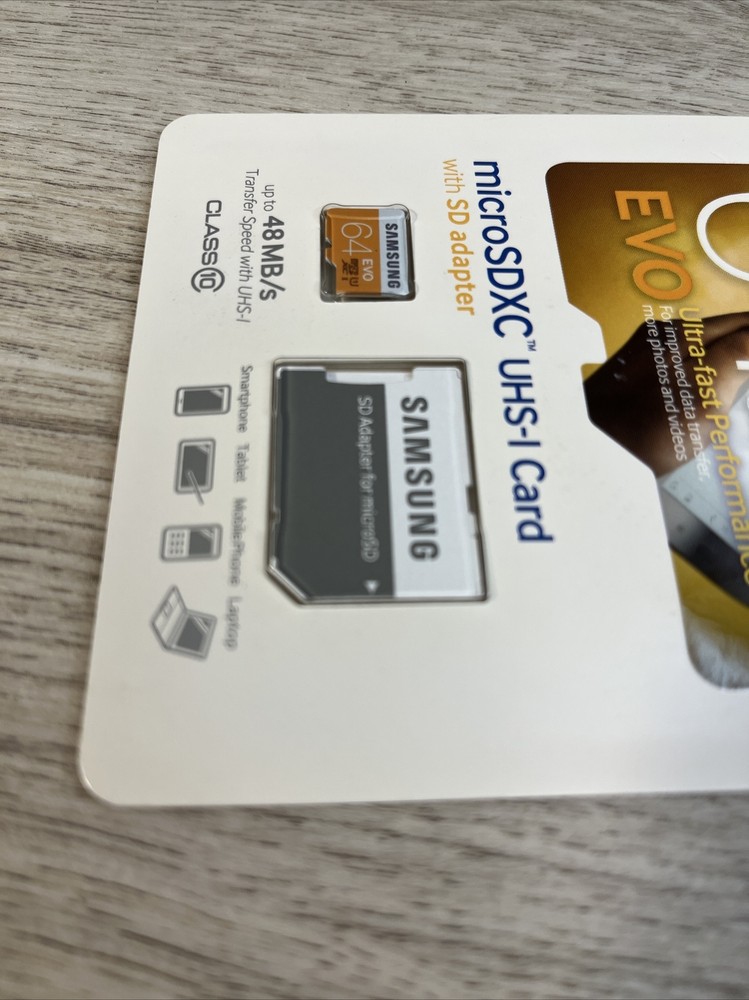 Samsung MB-MP64DAT/WMT 64GB EVO Class 10 microSD Card Adapter