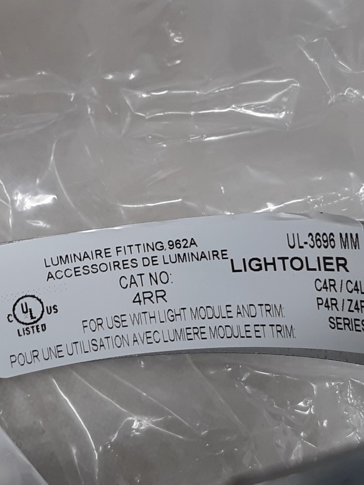 Lightolier UL-3696 Luminaire Fitting 962A 4RN LED Downlight Frame Kit