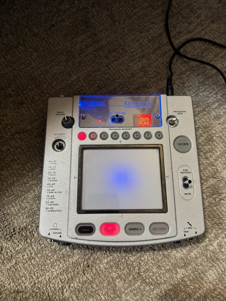 KORG KAOSS PAD KP-2 DJ Sampler Processor Effector from missing knobs