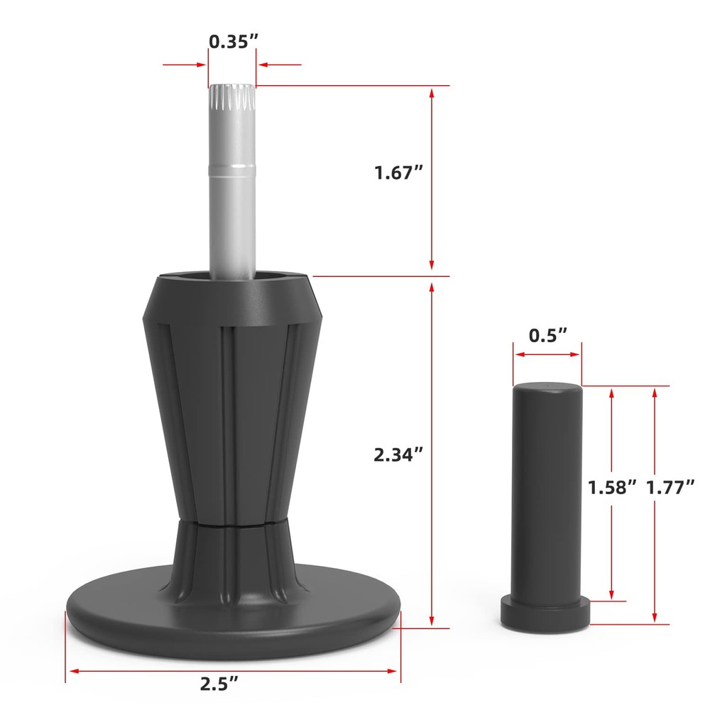 6 Pcs Steel Stem Plastic Bed Frame Feet,Sturdy Bed Frame Legs for Replace Whe...