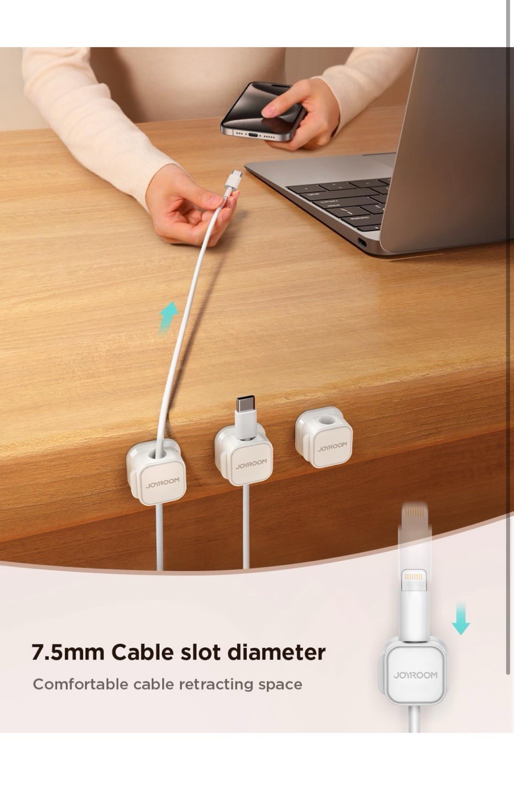 6 Pack Magnetic Cable Clips [Cable Smooth Adjustable] Cord Holder, Under Desk ..