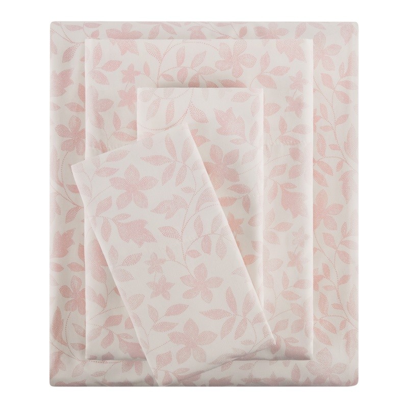 300 Thread Count Percale Bed Sheet Set Soft Breathable Moisture Wicking 4 Pieces