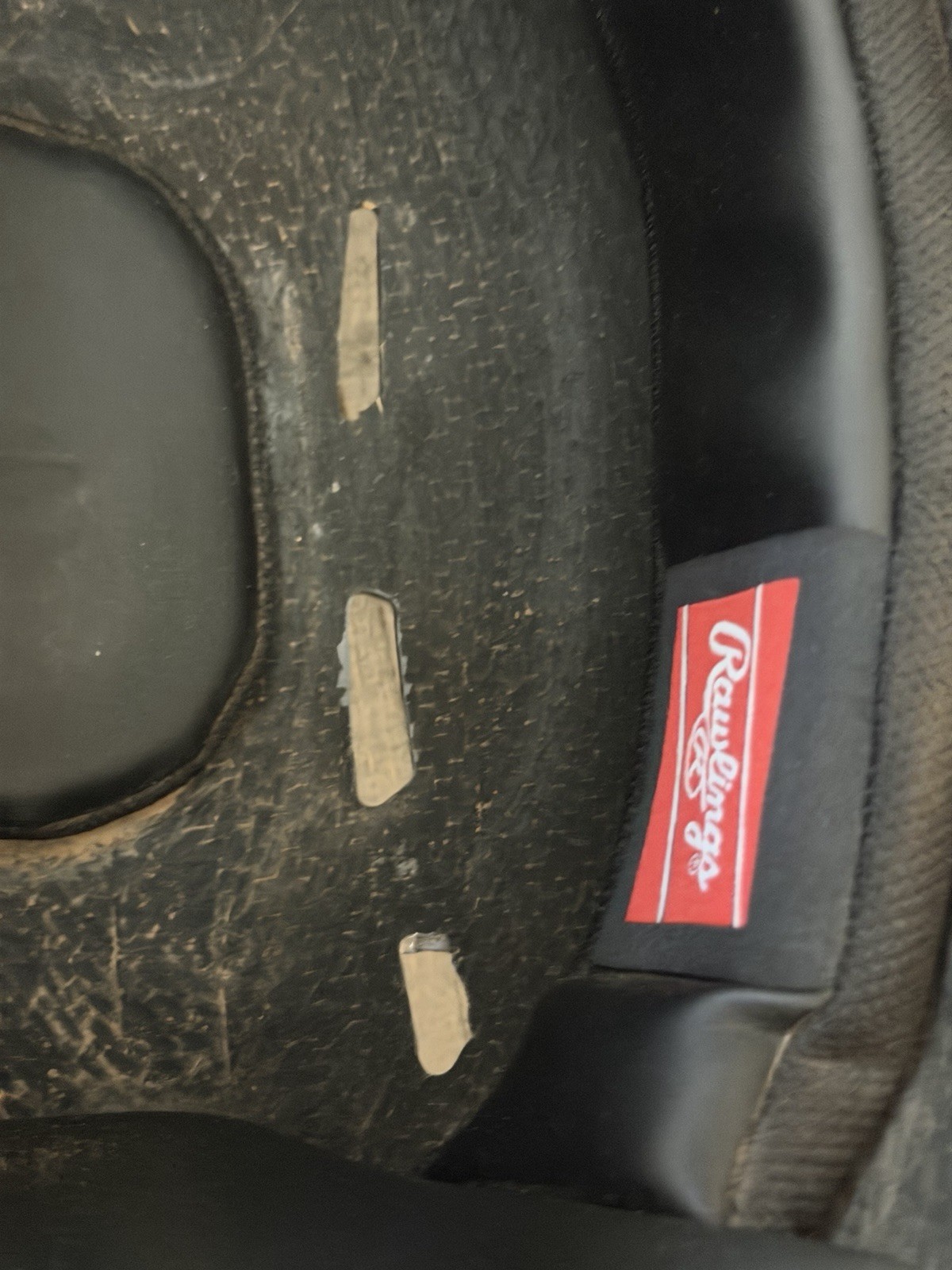 San Francisco Giants MLB Rawlings S100 Player Used Game Left Helmet Mens 7 3/4