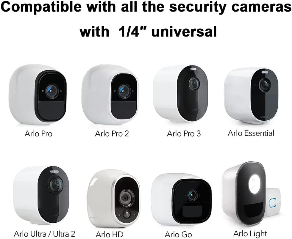 2Pack Security Wall Mount Bracket for Ring Stick Up Cam & White