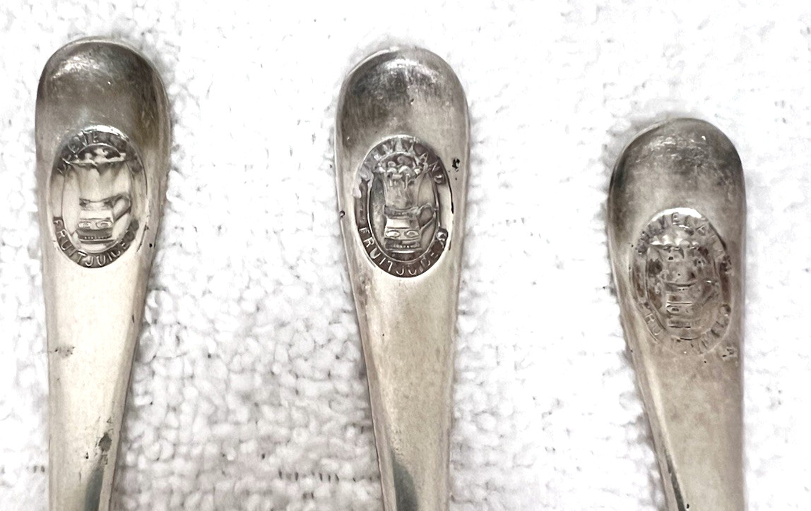 3 Cleveland Fruit Company Iced Tea Ice Cream Spoons 8 Inches Long Good Shape