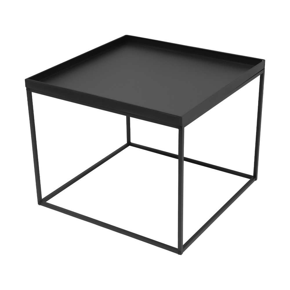 24" Square Table Metal Frame Table Portable Office Side End Table Camping Table