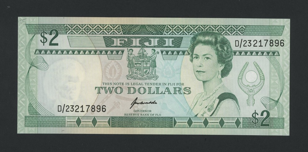 FIJI  2 DOLLARS  ( 1995 )  PICK # 90a  UNC.