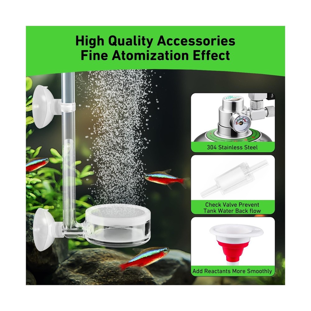 Pro 5L Aquarium CO2 Generator System, Complete Carbon Dioxide Reactor Kit wit...