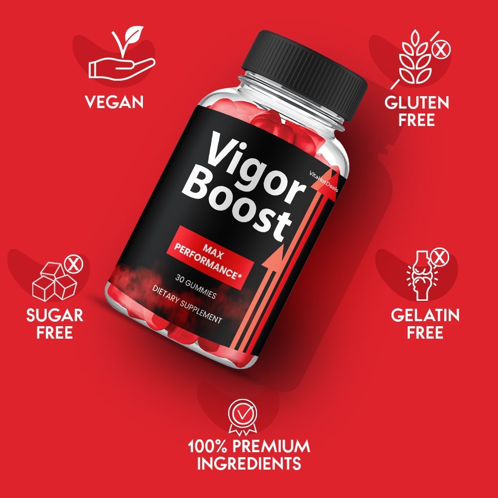 Vigor Boost Gummies, Max Strength Formula, VigorBoost Supplement (3 pack)