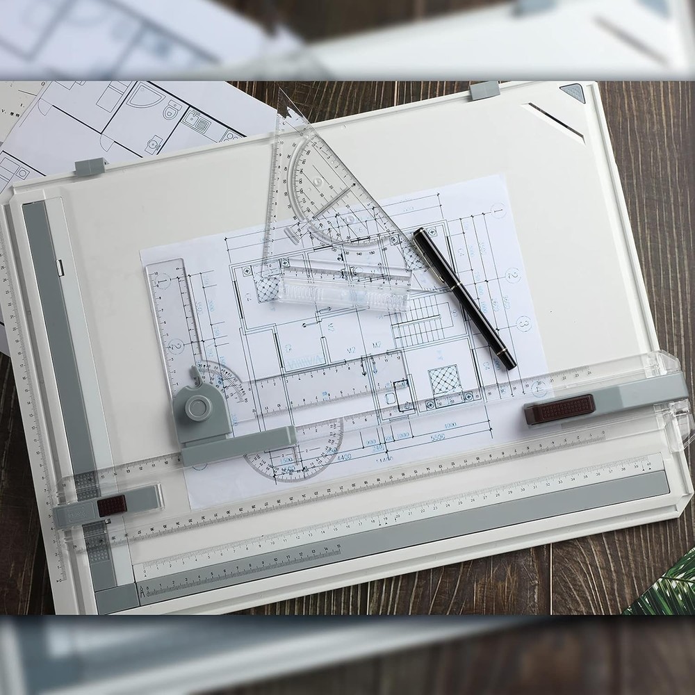 A3 Portable Drawing Board Multi-Function Metric Drafting Table Drafting Board W/