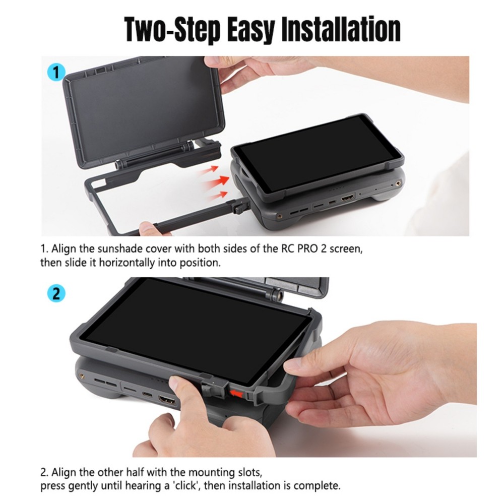2-in-1 Sunshade Protective Cover for DJI RC Pro 2 Controller Scratch-Resistant