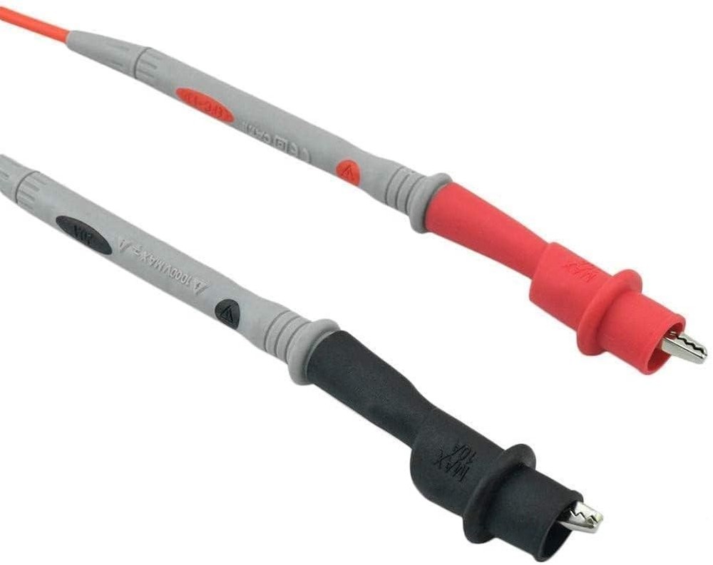 4PCS Push On Alligator Clips for Multimeter Test Leads Insulated